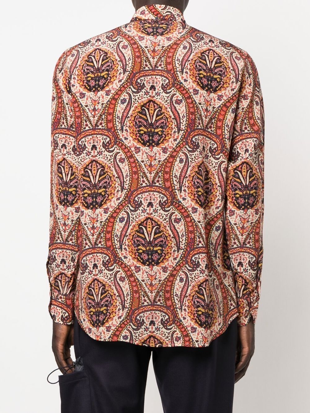 Shop Etro Paisley-print Long-sleeved Shirt In Nude