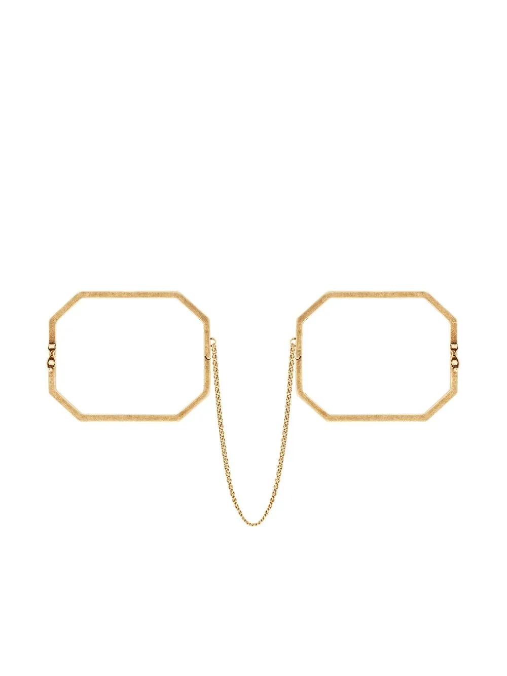 

Saint Laurent pulsera Octagon Handcuff - Dorado