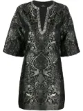 ETRO patterned jacquard shift dress - Black