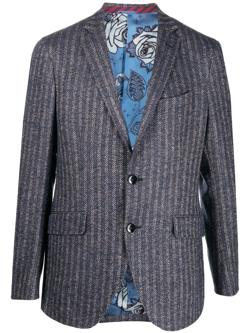 

ETRO blazer con motivo de rayas verticales - Azul