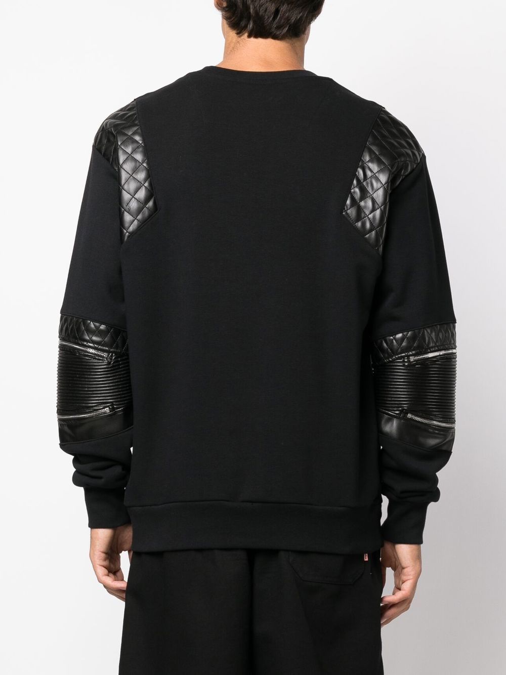 Philipp Plein diamond-quilt panelled sweatshirt Men