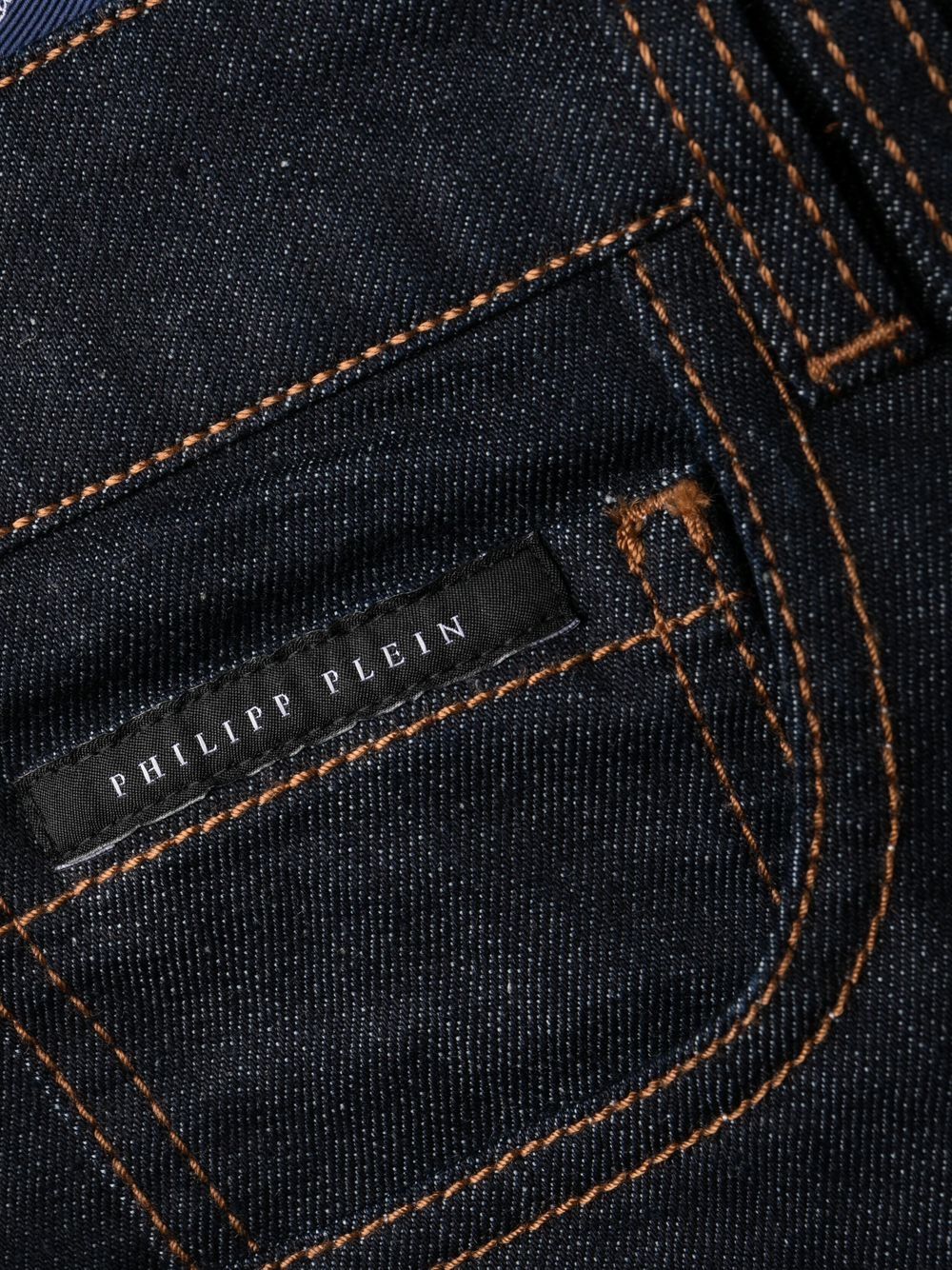 Philipp Plein logo-patch straight-leg jeans Men