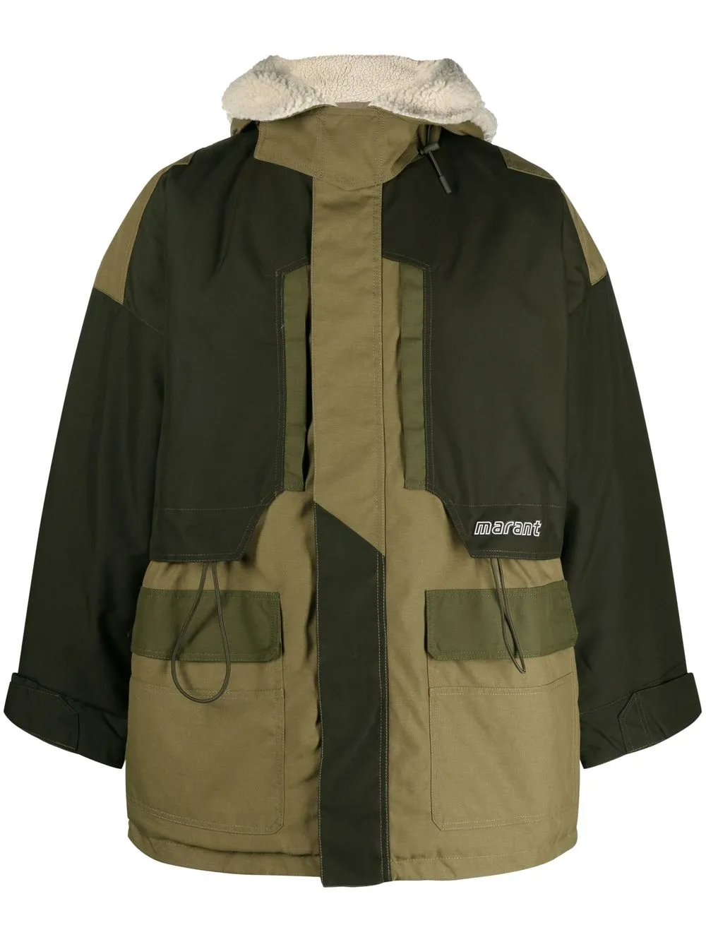 

Isabel Marant Ganeri colour-block parka - Green