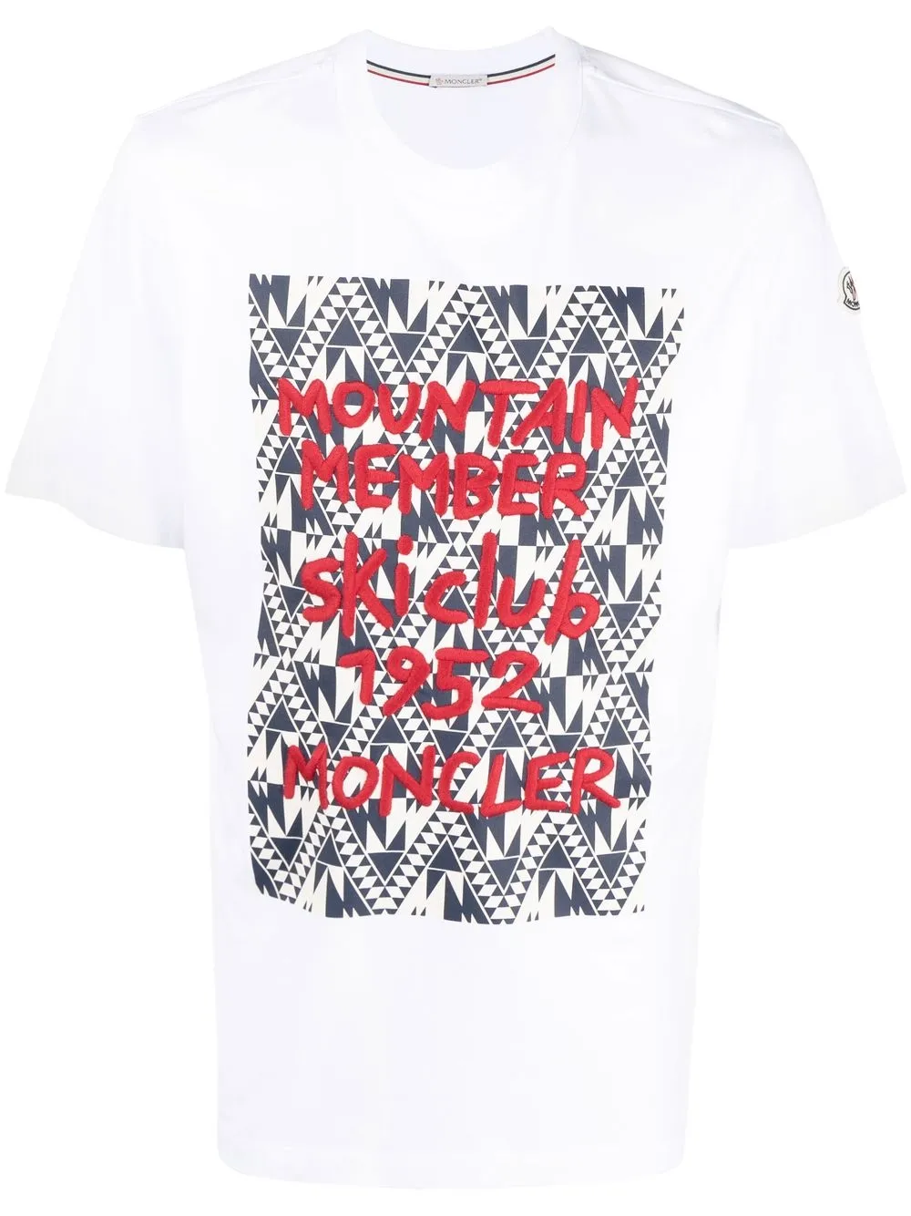 

Moncler embroidered logo cotton T-shirt - White