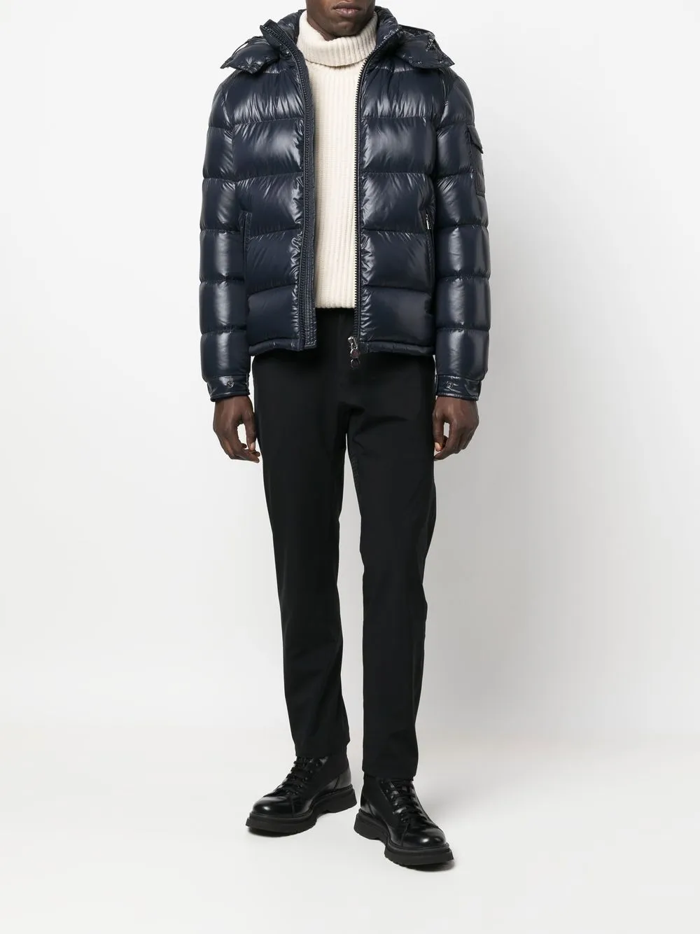 Shop Moncler Maya Padded Jacket In Blau