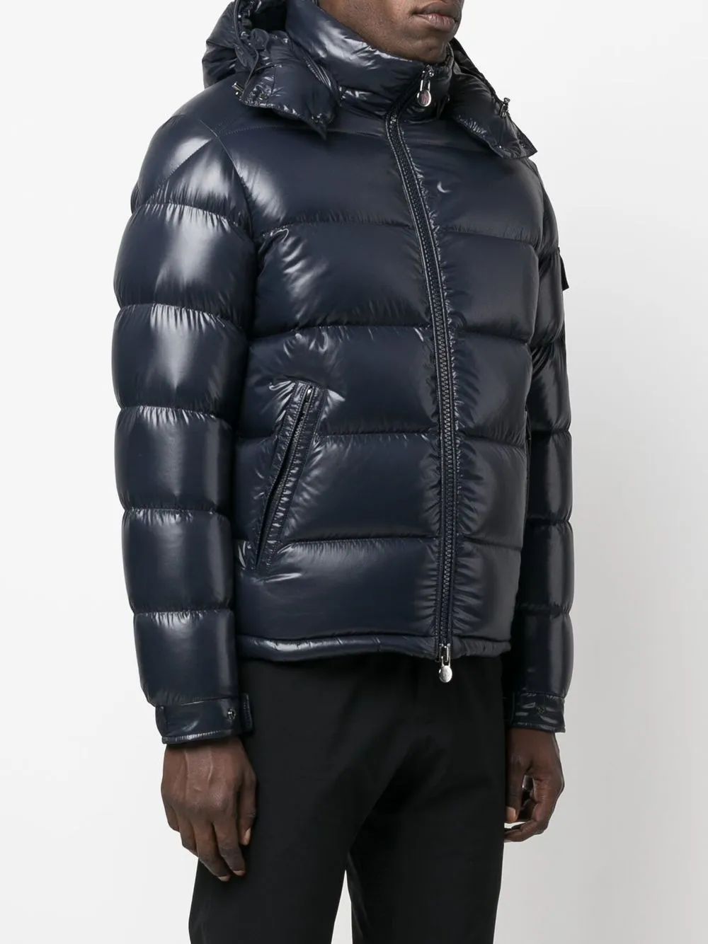 Shop Moncler Maya Padded Jacket In Blau