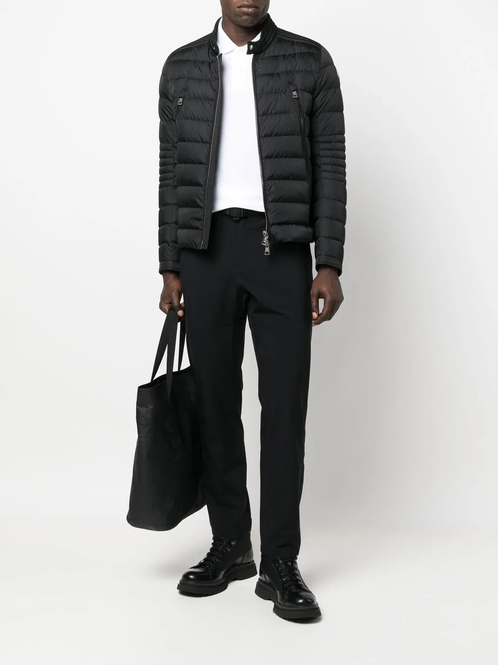 Moncler Donsjack met veren - Zwart