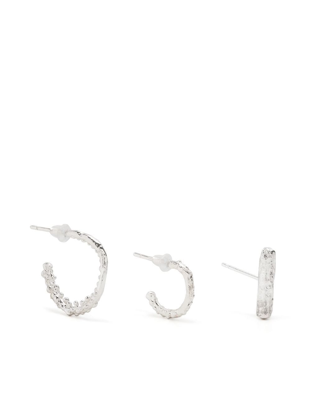 Shop Alighieri Set-of-three Starry Night Earrings In Silver