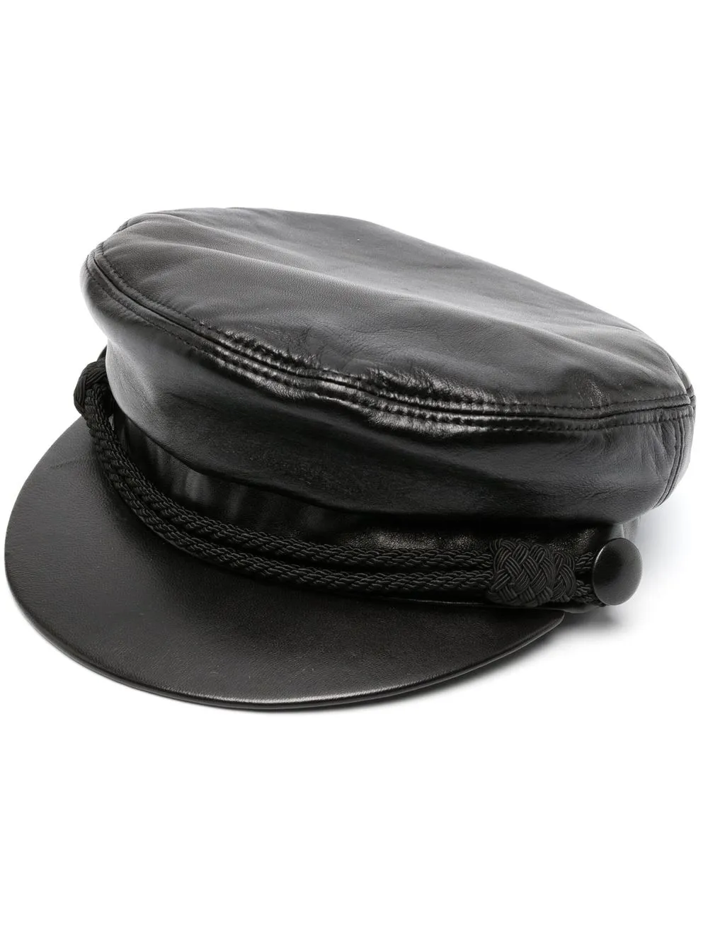 

Saint Laurent rope-detail baker boy cap - Black