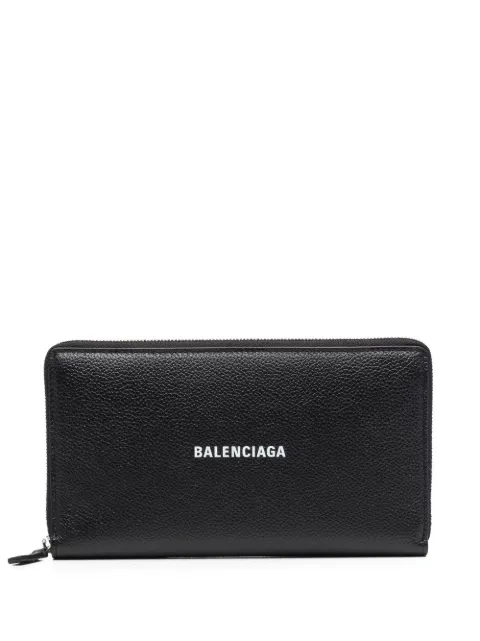 Balenciaga logo-print continental wallet