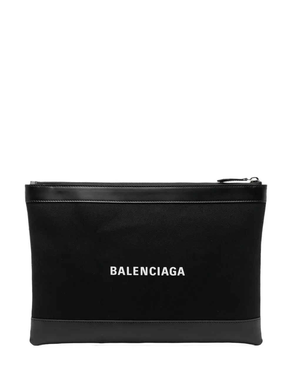 Balenciaga Logo-print Clutch In Black | ModeSens