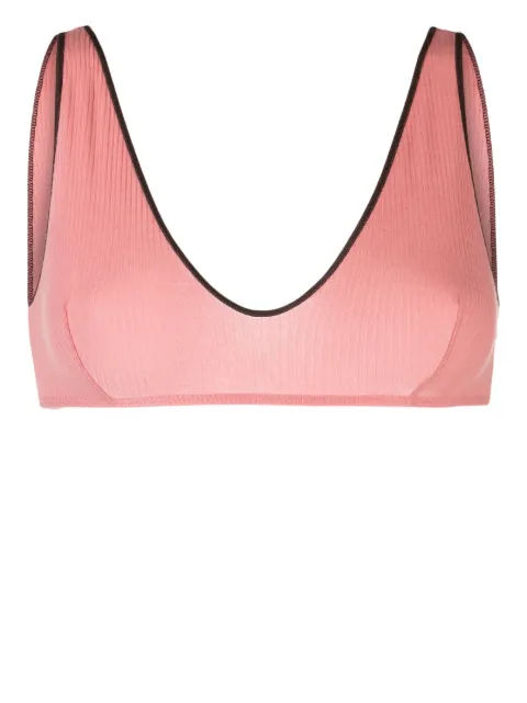 Baserange fine-ribbed scoop-neck bralette 