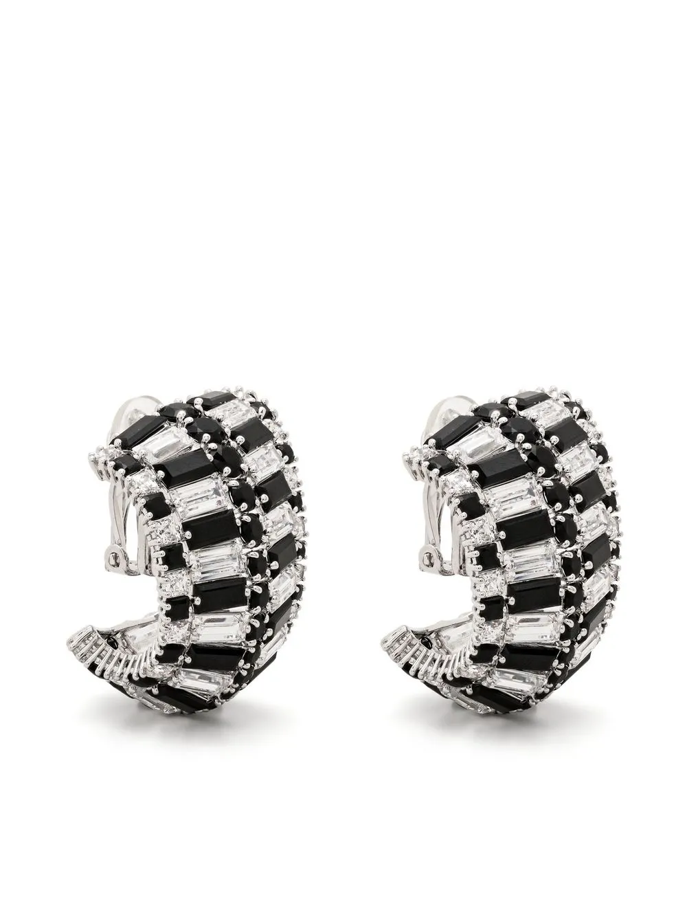

Swarovski aretes de clip Hyperbola - Negro