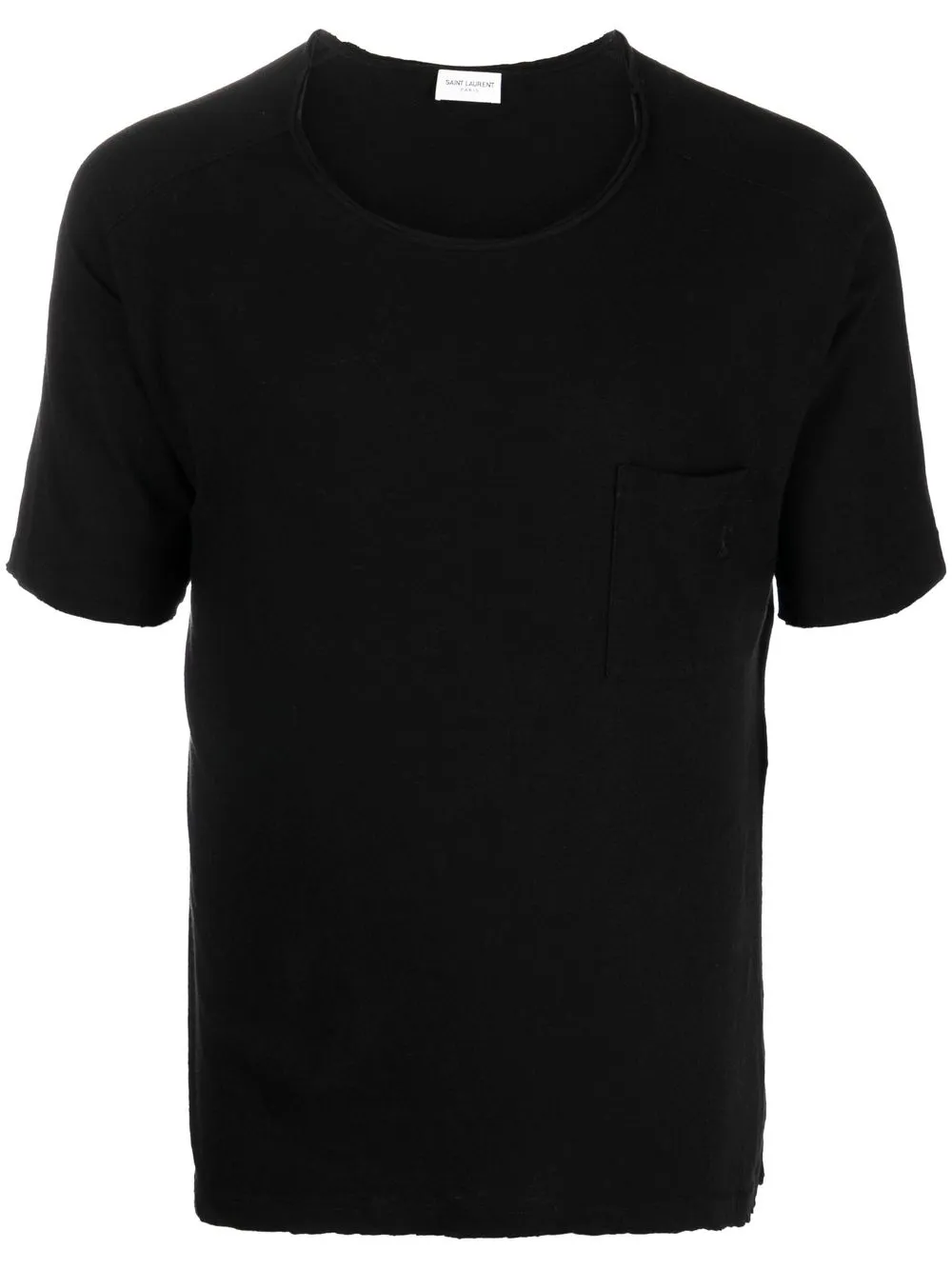 

Saint Laurent playera con cuello redondo - Negro