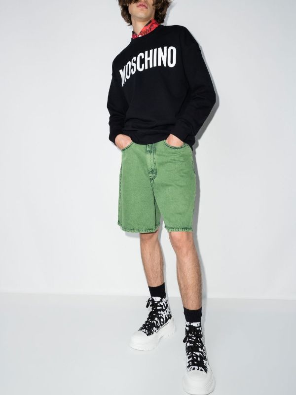 Moschino logo-print Cotton Sweatshirt - Farfetch