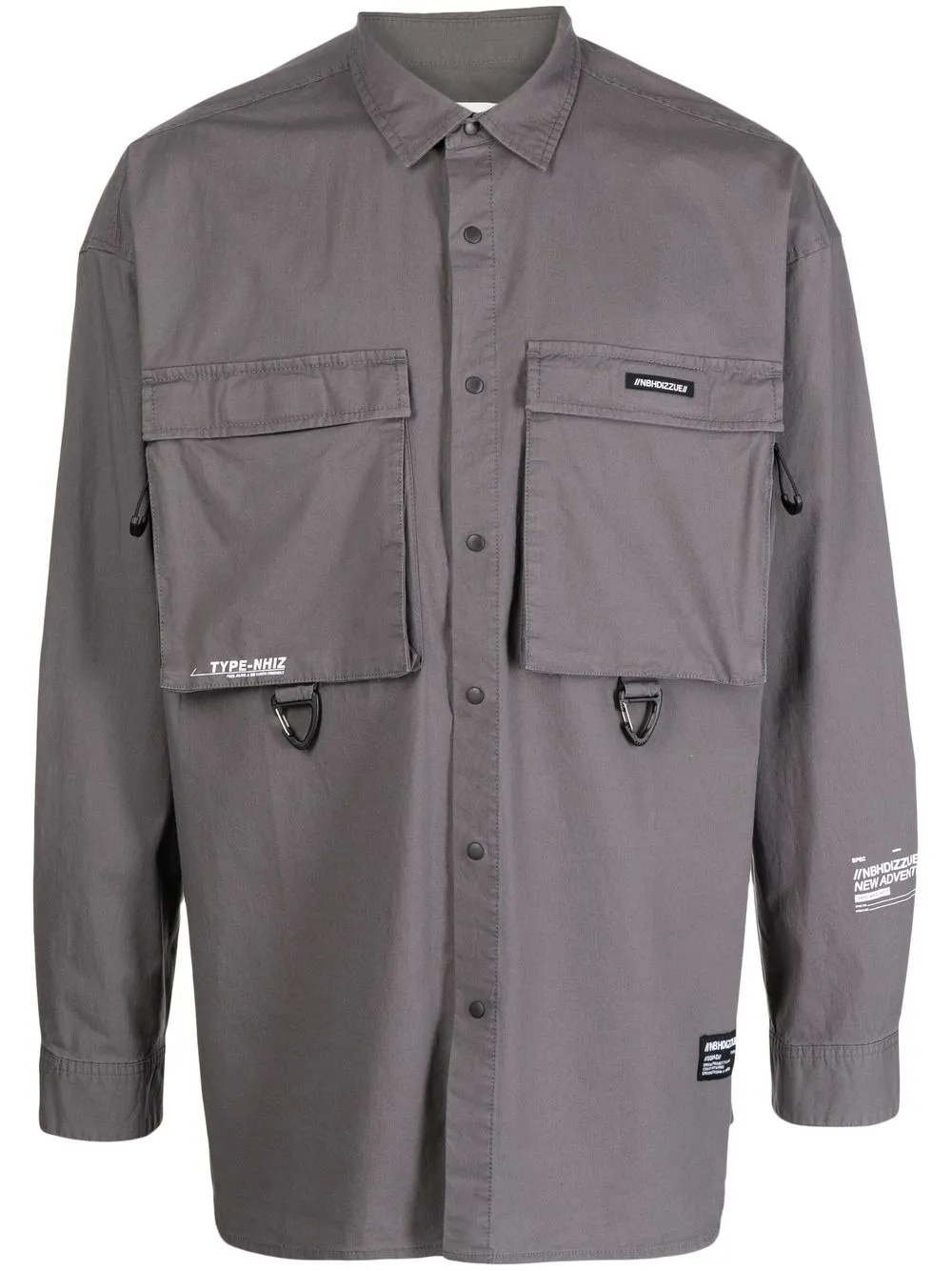 

izzue flap-pockets button-up shirt - Grey