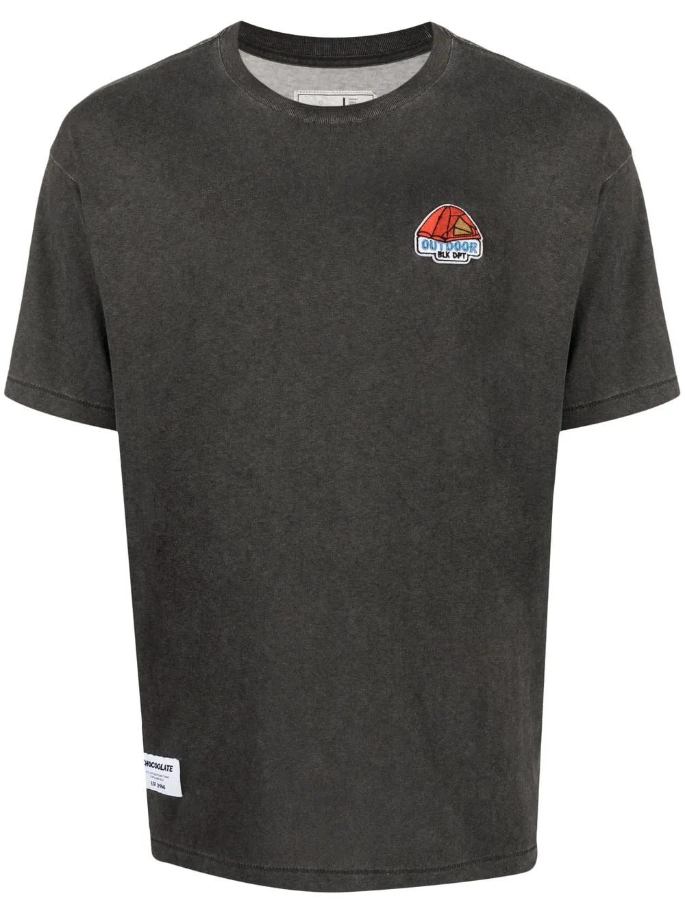 

CHOCOOLATE logo-patch short-sleeved T-shirt - Grey