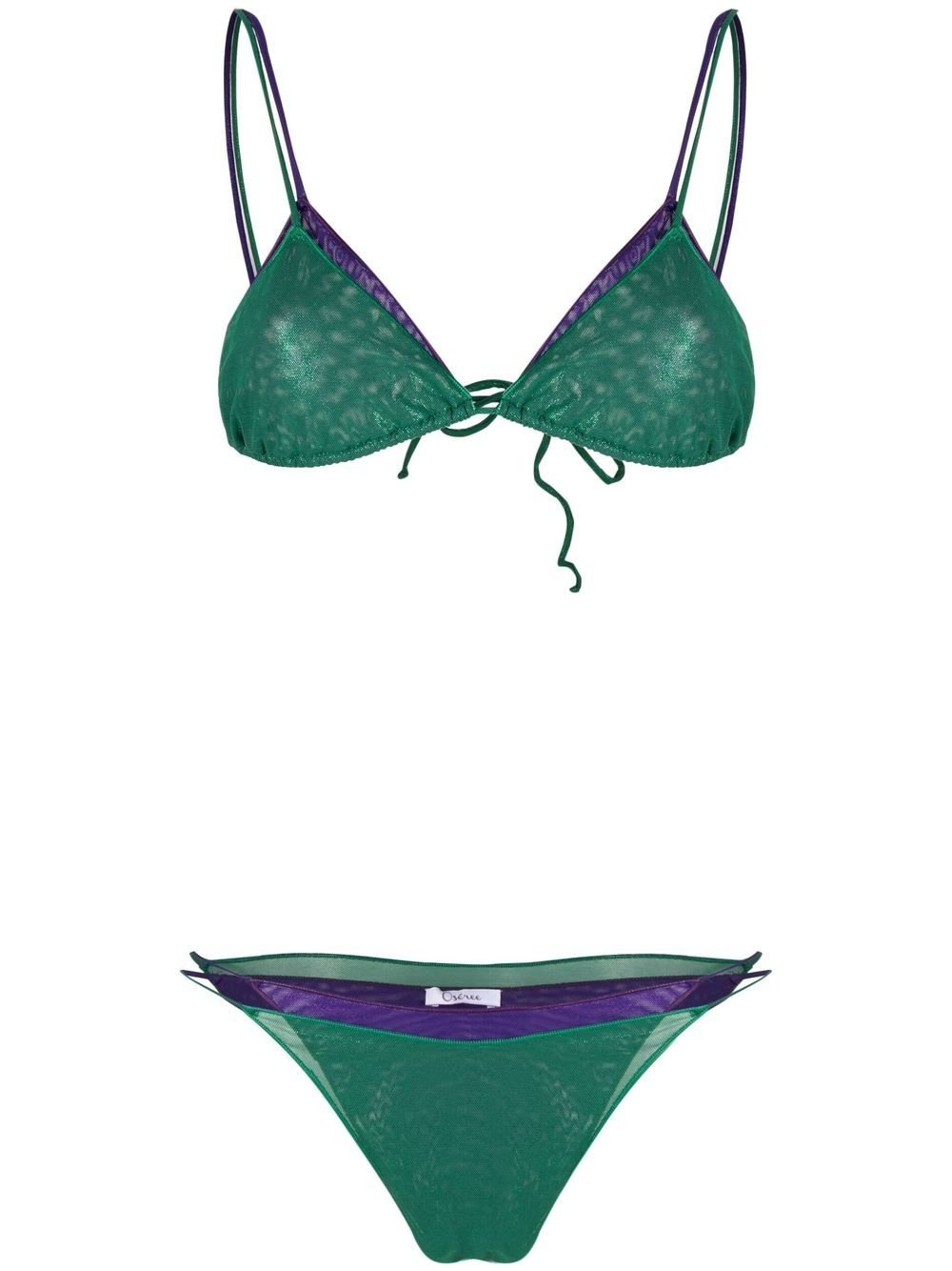Sale Oséree layered shimmerfinish bikini purple MODES