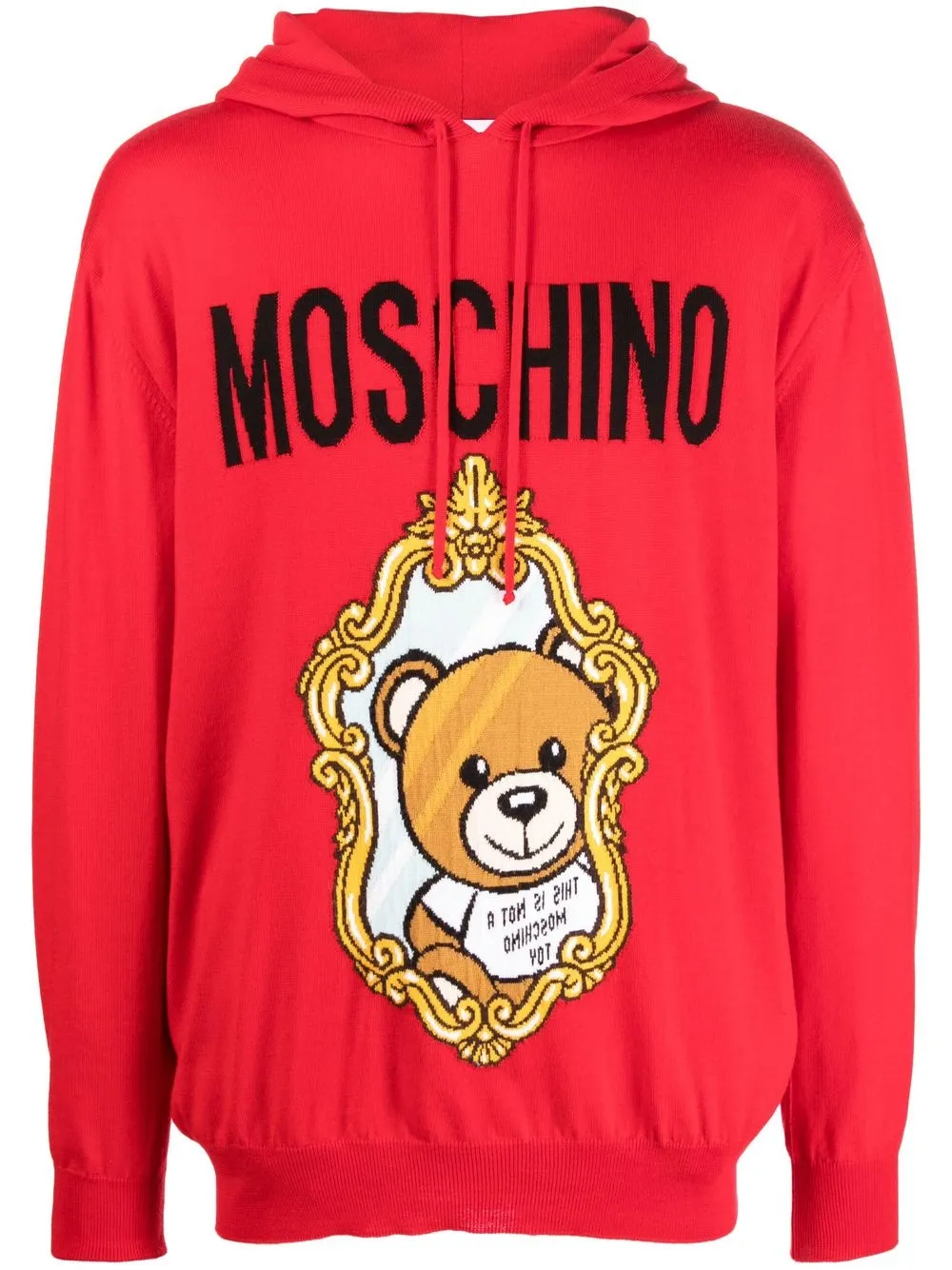 

Moschino hoodie con logo y cordones - Rojo