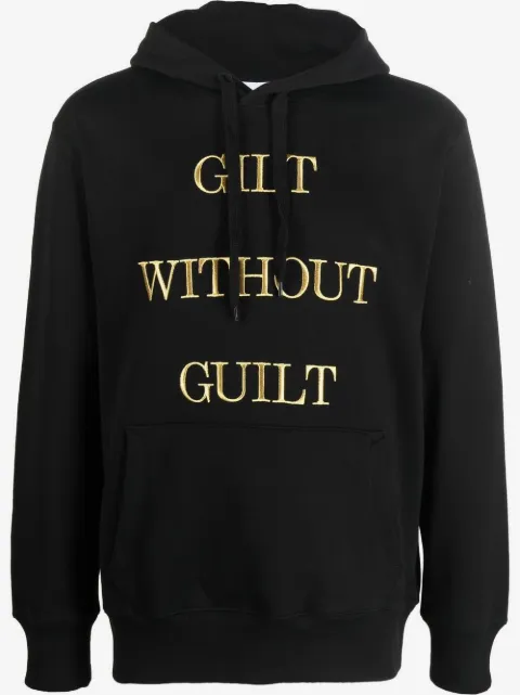 Moschino langærmet hættetrøje med broderet slogan