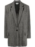 MARANT ÉTOILE Cikaito oversized plaid coat - Black