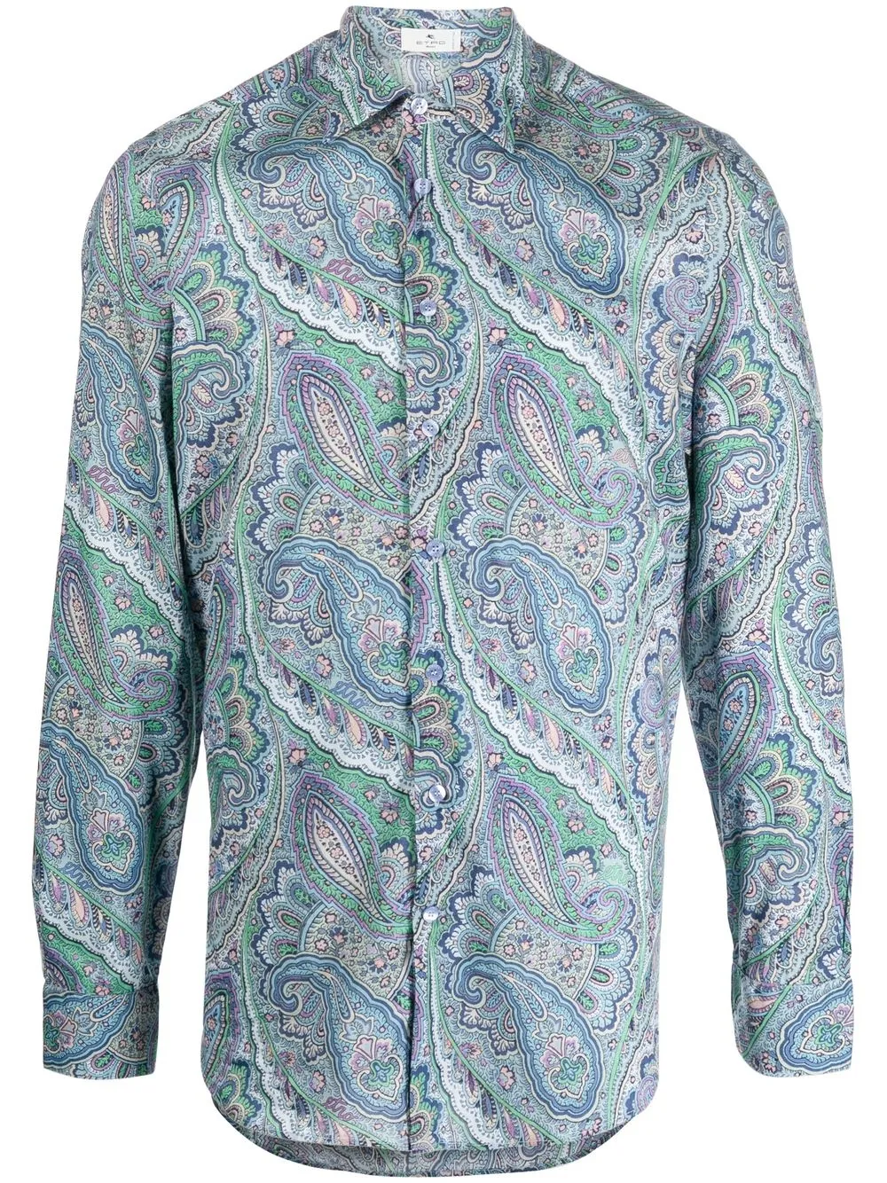 

ETRO camisa con estampado de cachemira - Azul