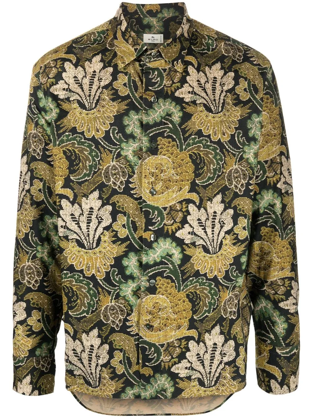 

ETRO camisa con motivo en jacquard - Negro