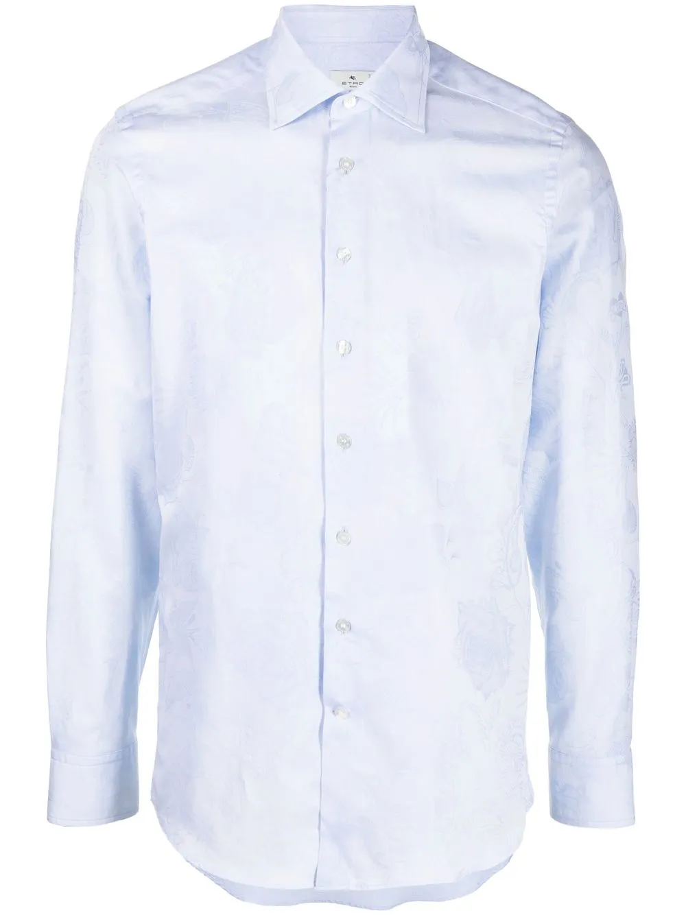 

ETRO floral-jacquard long-sleeve shirt - Blue