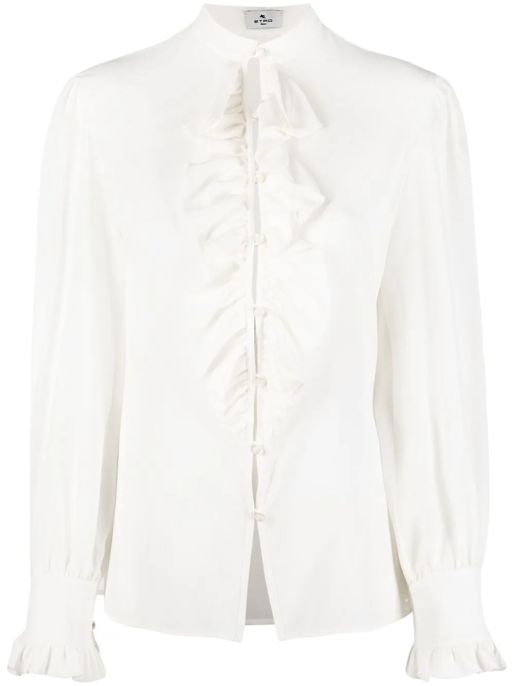 

ETRO ruffled silk blouse - White