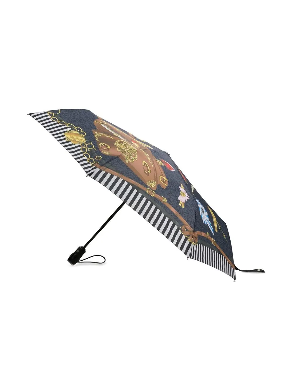 Moschino Paraplu met print - Zwart