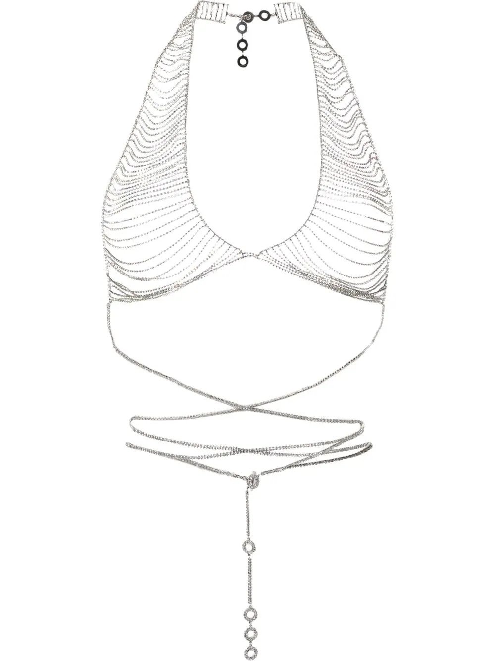 Benedetta Bruzziches bralette en chaînes serties de cristal - Argent Top Merken Winkel