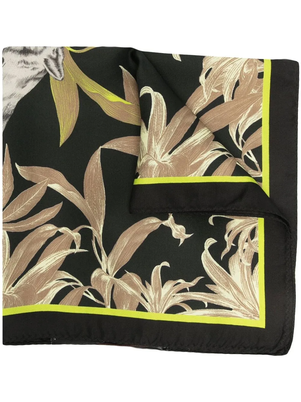 

ETRO mascada con motivo animal print - Negro