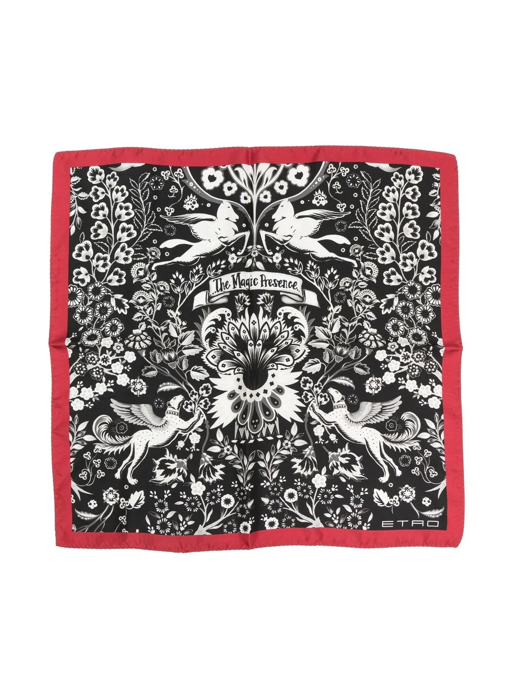 ETRO Sjaal met bloemenprint - Zwart