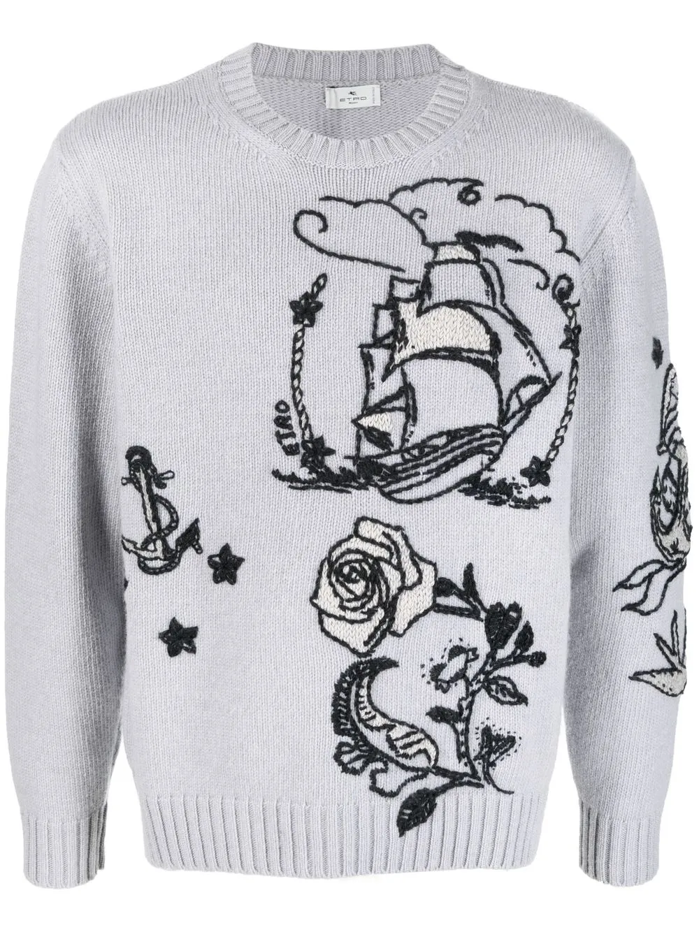 

ETRO intarsia-knit jumper - Grey