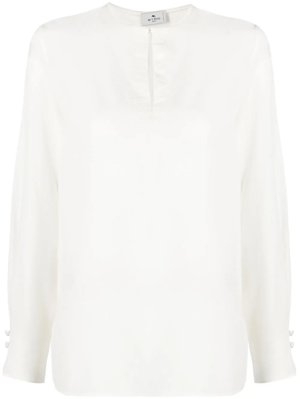 

ETRO blusa con cuello abierto - Blanco