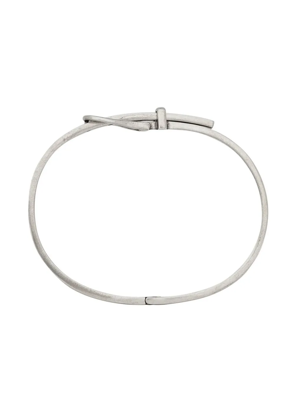 

Saint Laurent Thin Belt logo-engraved bracelet - Silver