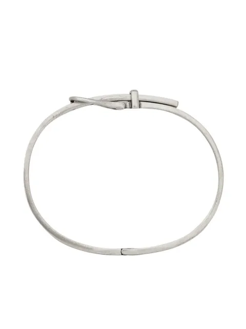 Saint Laurent Thin Belt logo-engraved bracelet