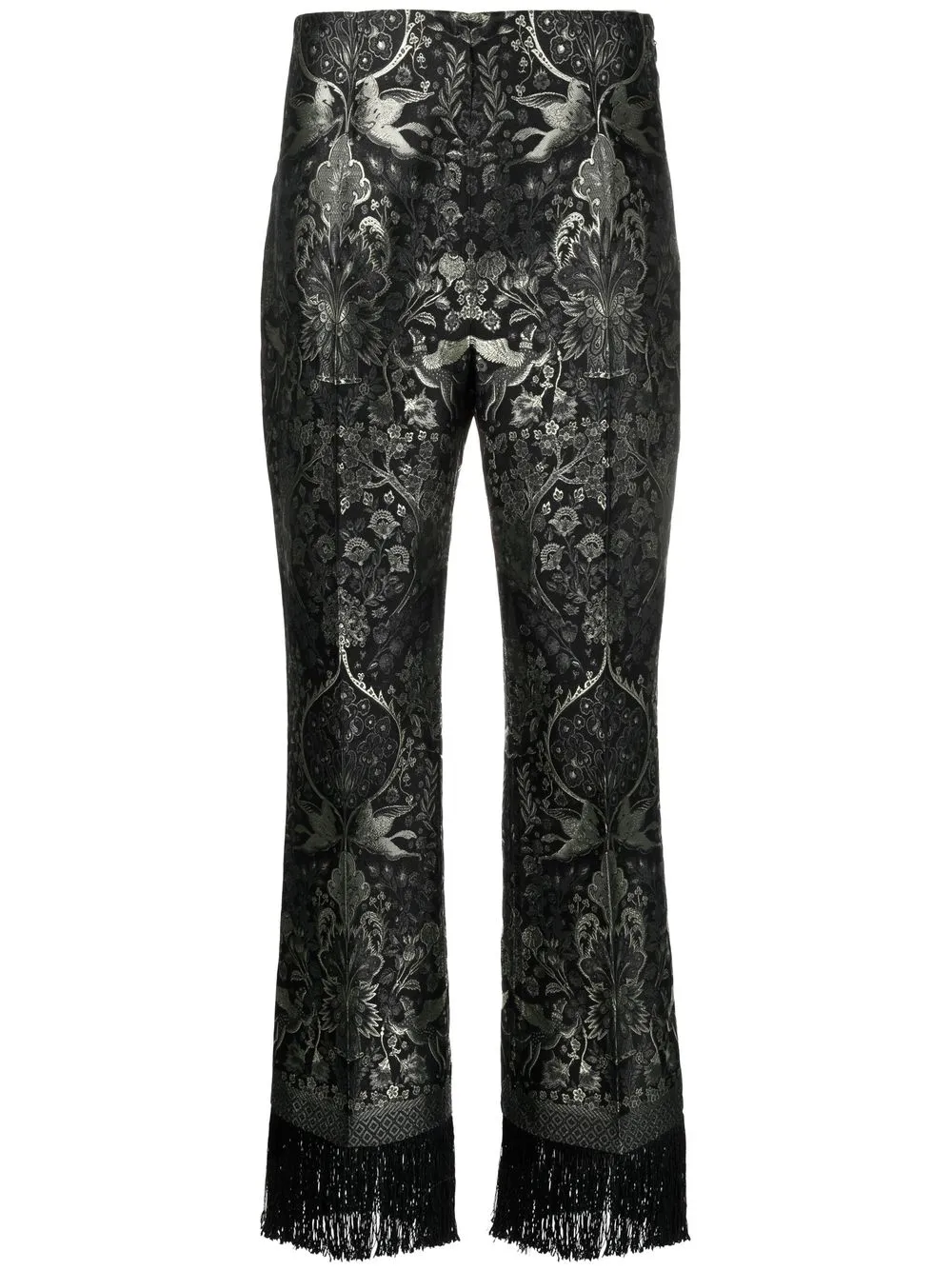 

ETRO pantalones en jacquard con flecos - Negro