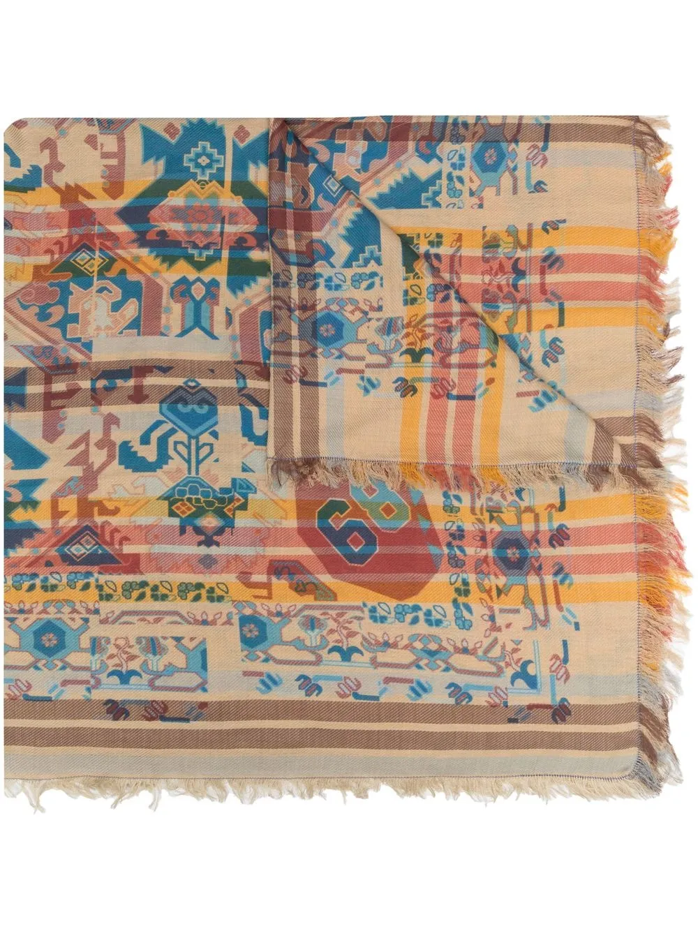 

ETRO graphic-print shawl scarf - Neutrals