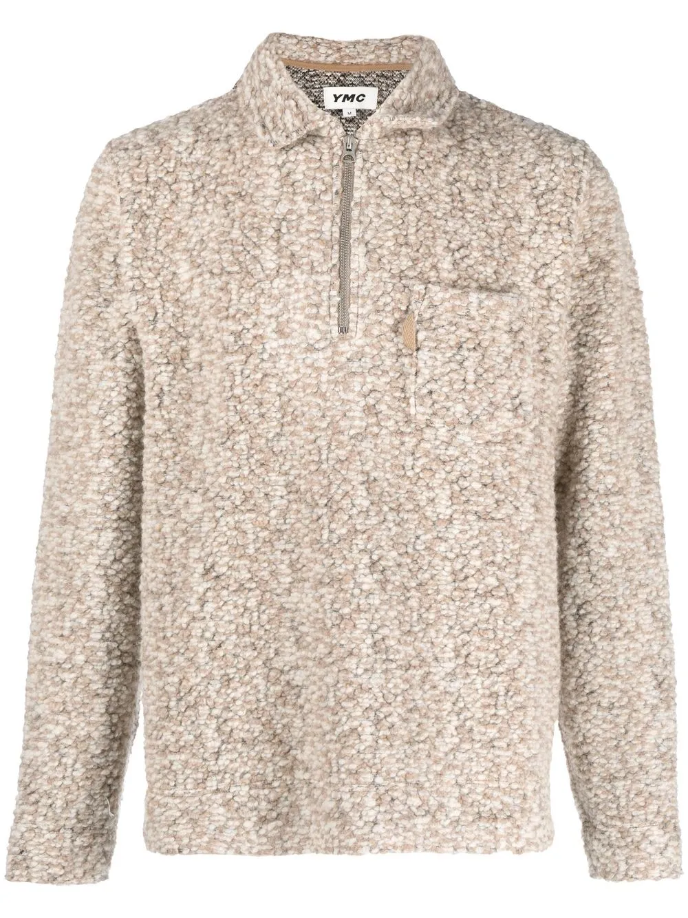 

YMC Sudgen half-zip sweatshirt - Neutrals