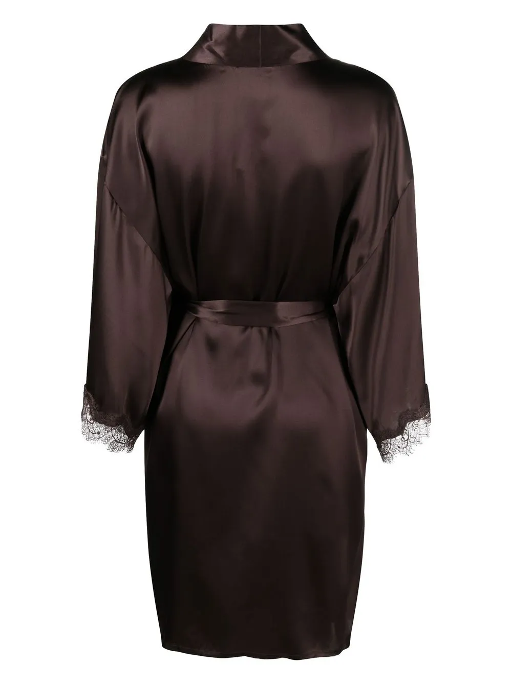 Sainted Sisters lacetrim Satin Robe Farfetch