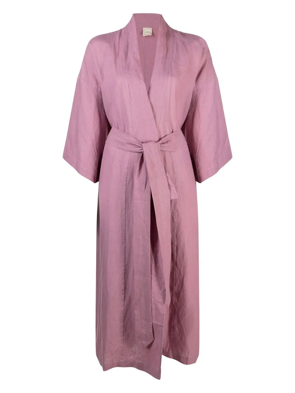 

Deiji Studios long belted linen robe - Pink