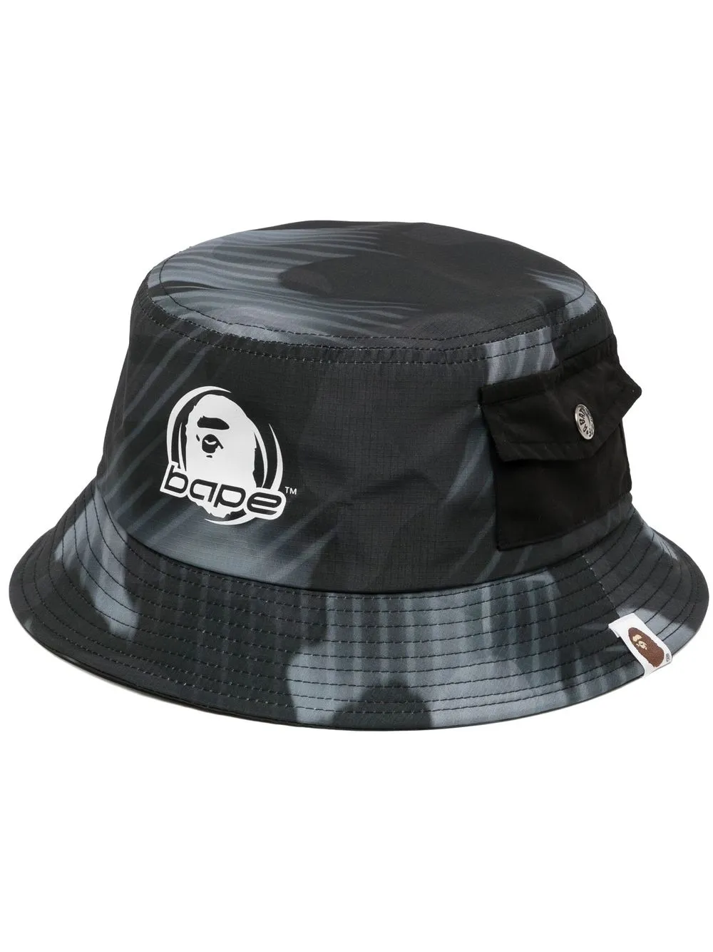 

A BATHING APE® gorro de pescador con estampado abstracto - Gris