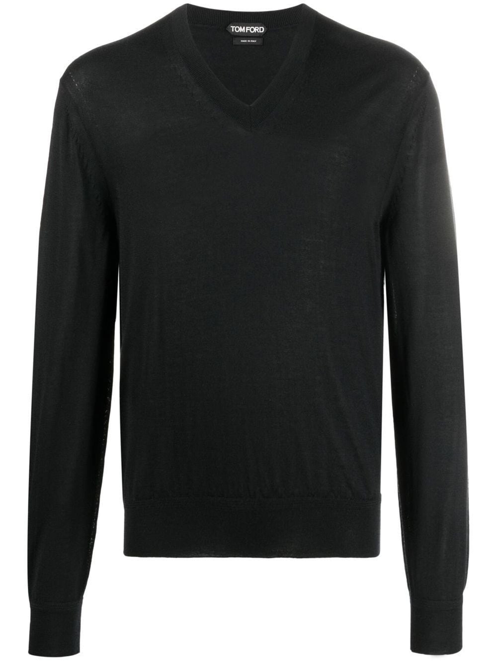 V-neck fine-knit sweater | TOM FORD 