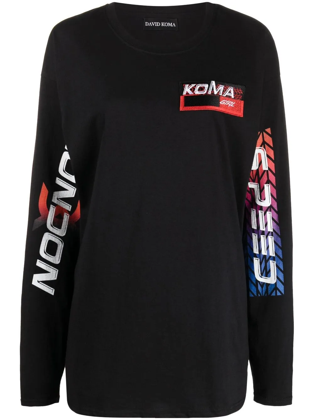 

David Koma playera con parche del logo - Negro