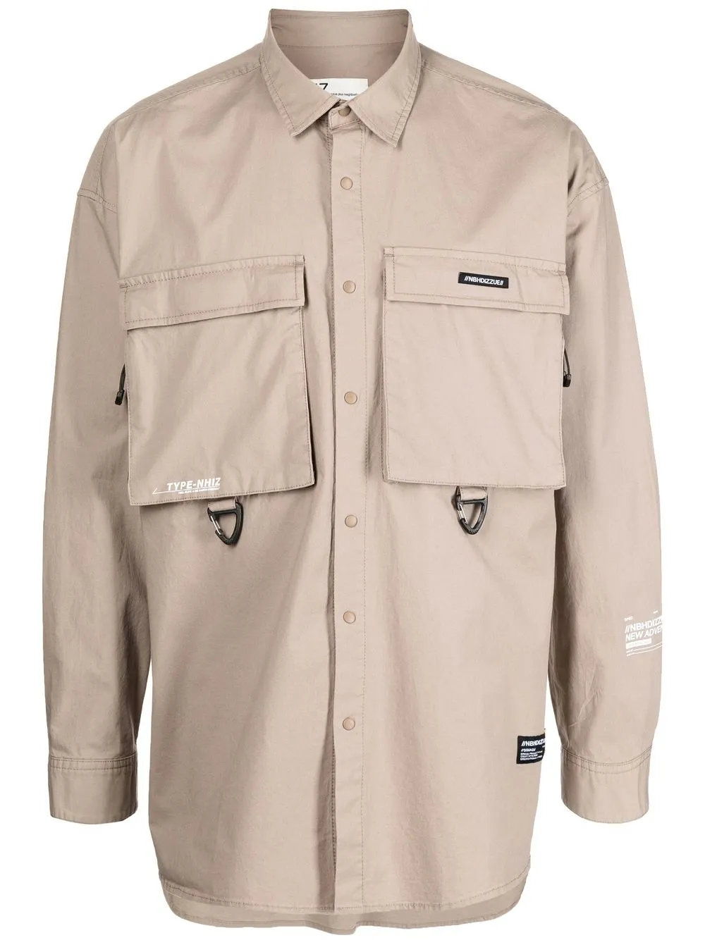 

izzue button-up flap-pockets shirt - Brown