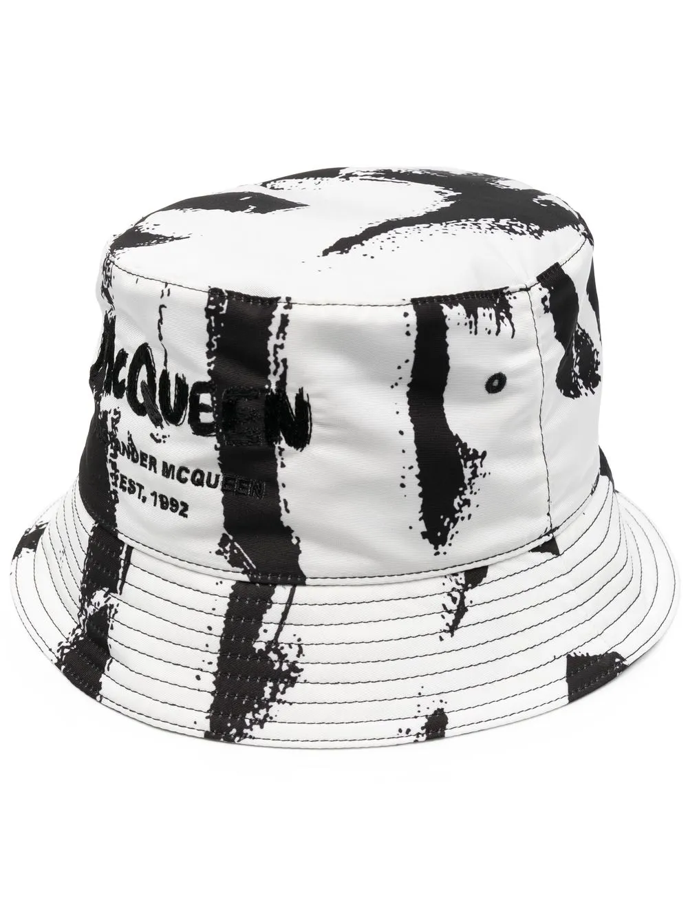 

Alexander McQueen graphic-print bucket hat - Black