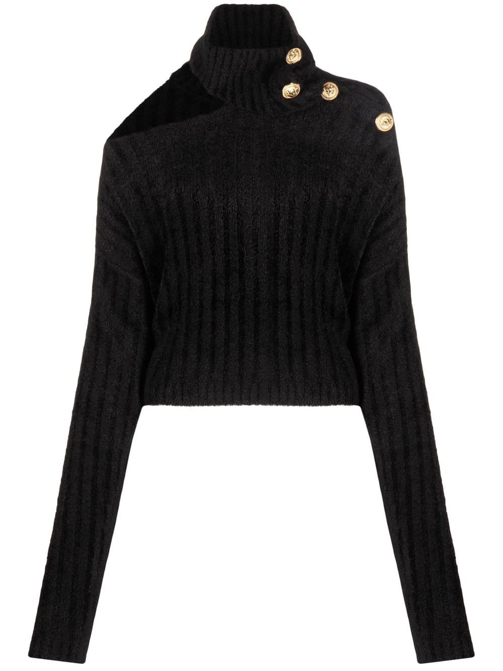 Image 1 of Balmain cut-out cropped jumper