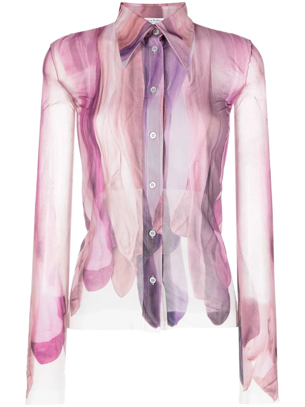 

Acne Studios camisa estampada transparente - Morado