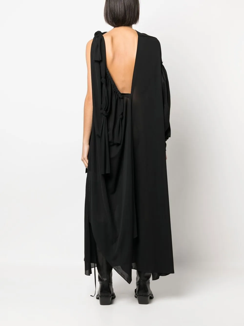 Acne Studios asymmetric knotted scarf dress | Smart Closet